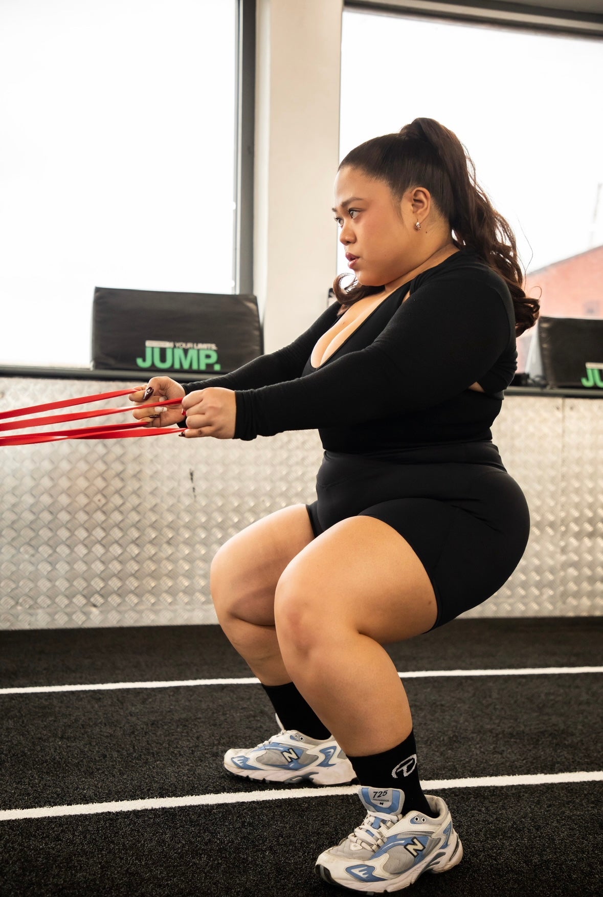 Black Cotton Crew Socks